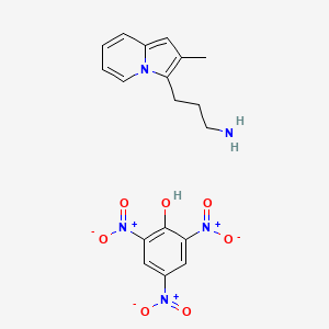 molecular formula C18H19N5O7 B14489727 3-(2-Methylindolizin-3-yl)propan-1-amine;2,4,6-trinitrophenol CAS No. 65548-81-4