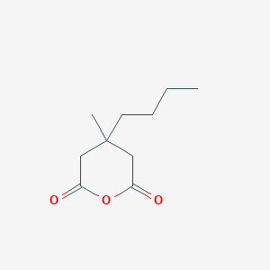 molecular formula C10H16O3 B14489731 4-Butyl-4-methyloxane-2,6-dione CAS No. 63537-36-0