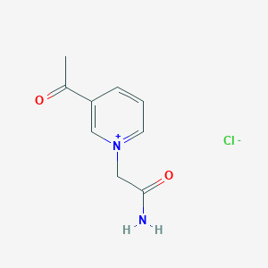 molecular formula C9H11ClN2O2 B14489753 3-Acetyl-1-(2-amino-2-oxoethyl)pyridin-1-ium chloride CAS No. 64881-12-5