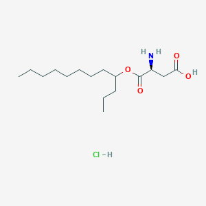 molecular formula C16H32ClNO4 B14489786 (3S)-3-amino-4-dodecan-4-yloxy-4-oxobutanoic acid;hydrochloride CAS No. 63251-91-2