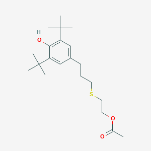 molecular formula C21H34O3S B14489809 2-{[3-(3,5-DI-Tert-butyl-4-hydroxyphenyl)propyl]sulfanyl}ethyl acetate CAS No. 63229-35-6