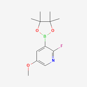 molecular formula C12H17BFNO3 B1448981 2-氟-5-甲氧基吡啶-3-硼酸二缩水甘醇酯 CAS No. 2121512-59-0