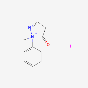 molecular formula C10H11IN2O B14489833 1-Methyl-5-oxo-1-phenyl-4,5-dihydro-1H-pyrazol-1-ium iodide CAS No. 63221-03-4