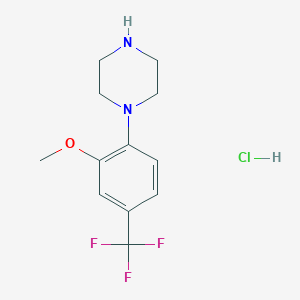 molecular formula C12H16ClF3N2O B1448984 1-(4-(三氟甲基)-2-甲氧基苯基)哌嗪盐酸盐 CAS No. 1416714-20-9
