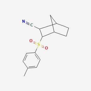 molecular formula C15H17NO2S B14489856 3-(4-Methylbenzene-1-sulfonyl)bicyclo[2.2.1]heptane-2-carbonitrile CAS No. 63510-03-2