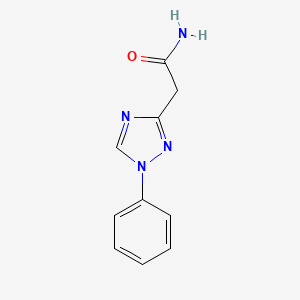 molecular formula C10H10N4O B14489860 2-(1-Phenyl-1,2,4-triazol-3-yl)acetamide CAS No. 64142-89-8