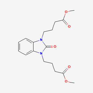 molecular formula C17H22N2O5 B14489885 Dimethyl 4,4'-(2-oxo-1H-benzimidazole-1,3(2H)-diyl)dibutanoate CAS No. 65328-12-3