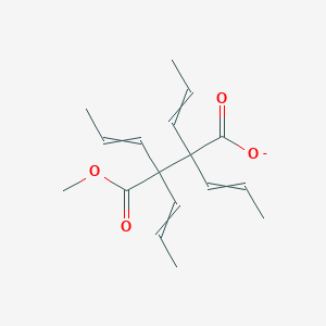 3-(Methoxycarbonyl)-2,2,3-tri(prop-1-en-1-yl)hex-4-enoate