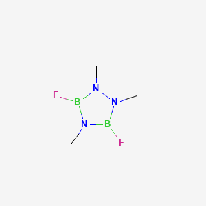 molecular formula C3H9B2F2N3 B14489950 3,5-Difluoro-1,2,4-trimethyl-1,2,4,3,5-triazadiborolidine CAS No. 63411-98-3