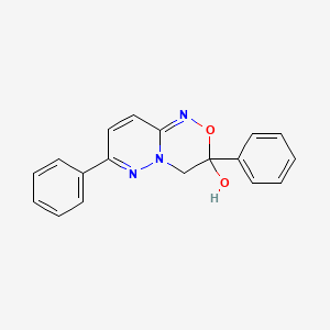 molecular formula C18H15N3O2 B14489957 3,7-Diphenyl-3,4-dihydropyridazino[6,1-c][1,2,4]oxadiazin-3-ol CAS No. 65610-23-3