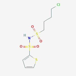 molecular formula C8H12ClNO4S3 B14489981 N-(4-Chlorobutane-1-sulfonyl)thiophene-2-sulfonamide CAS No. 64504-62-7