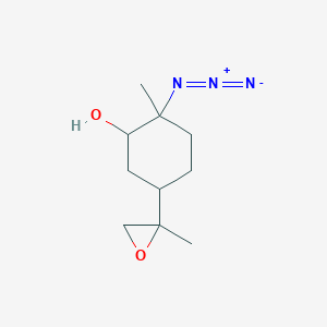 molecular formula C10H17N3O2 B14489986 2-Azido-2-methyl-5-(2-methyloxiran-2-yl)cyclohexan-1-ol CAS No. 65087-85-6