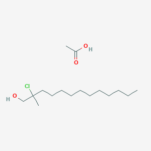 molecular formula C16H33ClO3 B14490010 Acetic acid;2-chloro-2-methyltridecan-1-ol CAS No. 65818-12-4