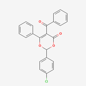 4H-1,3-Dioxin-4-one, 5-benzoyl-2-(4-chlorophenyl)-6-phenyl-