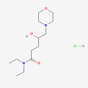 molecular formula C13H27ClN2O3 B14490077 N,N-Diethyl-gamma-hydroxy-4-morpholinepentanamide monohydrochloride CAS No. 65446-85-7