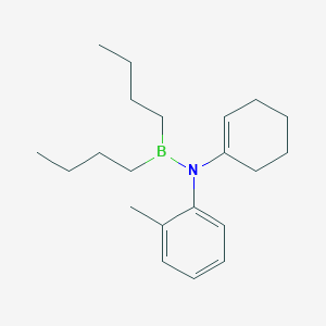 1,1-Dibutyl-N-(cyclohex-1-en-1-yl)-N-(2-methylphenyl)boranamine