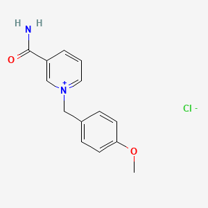 molecular formula C14H15ClN2O2 B14490120 Pyridinium, 3-(aminocarbonyl)-1-[(4-methoxyphenyl)methyl]-, chloride CAS No. 63828-55-7