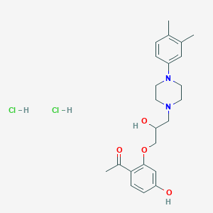 1-(2-Acetyl-5-hydroxyphenoxy)-2-hydroxy-3-(N(sup 4)-(3,4-dimethylphenyl)piperazinyl)propane