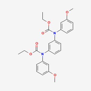 Carbamic acid, 1,3-phenylenebis((3-methoxyphenyl)-, diethyl ester