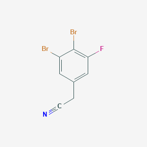B1449018 3,4-Dibromo-5-fluorophenylacetonitrile CAS No. 1803779-04-5