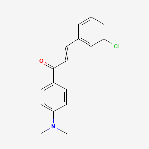 molecular formula C17H16ClNO B14490192 3-(3-Chlorophenyl)-1-[4-(dimethylamino)phenyl]prop-2-en-1-one CAS No. 63831-40-3