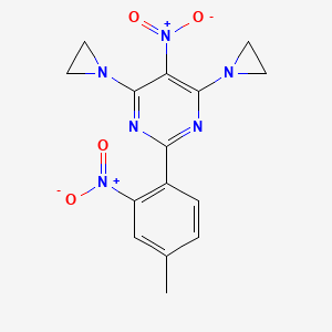 Pyrimidine, 4,6-bis(1-aziridinyl)-2-(4-methylnitrophenyl)-5-nitro-