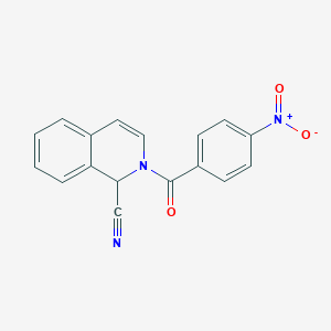 molecular formula C17H11N3O3 B14490197 2-(4-nitrobenzoyl)-1H-isoquinoline-1-carbonitrile CAS No. 64319-89-7