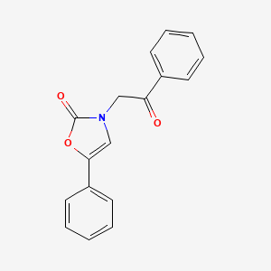 molecular formula C17H13NO3 B14490201 3-(2-Oxo-2-phenylethyl)-5-phenyl-1,3-oxazol-2(3H)-one CAS No. 65785-83-3