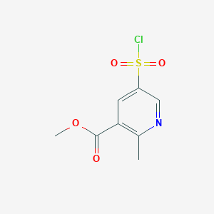 molecular formula C8H8ClNO4S B1449021 Methyl 5-(chlorosulfonyl)-2-methylpyridine-3-carboxylate CAS No. 1784680-77-8