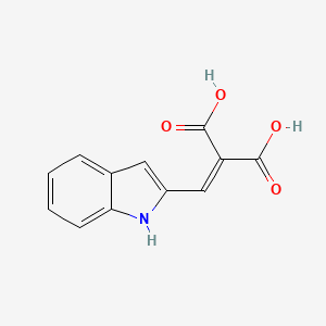 molecular formula C12H9NO4 B14490211 Propanedioic acid, (1H-indol-2-ylmethylene)- CAS No. 65828-74-2