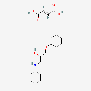 molecular formula C19H33NO6 B14490217 Cyclohexylamino-3-cyclohexyloxy-2-propanol maleate CAS No. 63473-99-4