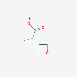 molecular formula C5H7FO3 B1449022 2-Fluoro-2-(oxetan-3-yl)acetic acid CAS No. 1779934-83-6