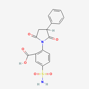 5-(Aminosulfonyl)-2-(2,5-dioxo-3-phenyl-1-pyrrolidinyl)benzoic acid