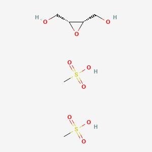 molecular formula C6H16O9S2 B14490280 [(2R,3S)-3-(hydroxymethyl)oxiran-2-yl]methanol;methanesulfonic acid CAS No. 63621-94-3