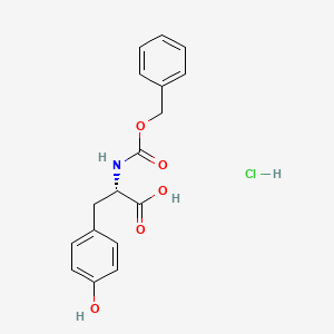 (2S)-3-(4-hydroxyphenyl)-2-(phenylmethoxycarbonylamino)propanoic acid;hydrochloride