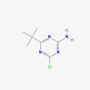 molecular formula C7H11ClN4 B1449031 1,3,5-Triazin-2-amine, 4-chloro-6-(1,1-dimethylethyl)- CAS No. 1070217-24-1