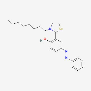 2-(3-Octyl-1,3-selenazolidin-2-yl)-4-(2-phenylhydrazinylidene)cyclohexa-2,5-dien-1-one