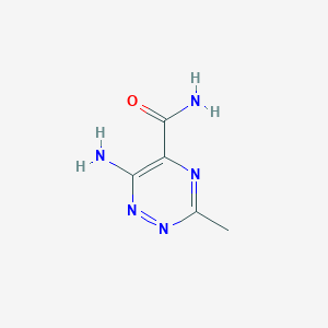 molecular formula C5H7N5O B14490346 6-Amino-3-methyl-1,2,4-triazine-5-carboxamide CAS No. 65158-25-0