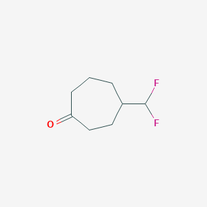 molecular formula C8H12F2O B1449036 4-(二氟甲基)环庚酮 CAS No. 1803598-75-5