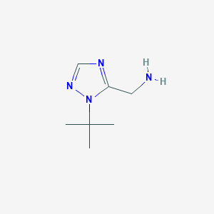 molecular formula C7H14N4 B1449037 (1-叔丁基-1H-1,2,4-三唑-5-基)甲胺 CAS No. 1696194-38-3
