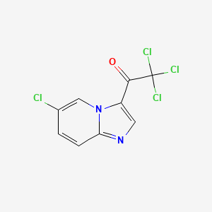 molecular formula C9H4Cl4N2O B1449040 2,2,2-三氯-1-(6-氯咪唑并[1,2-a]吡啶-3-基)乙酮 CAS No. 1823257-78-8