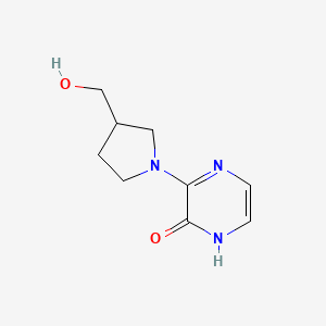 B1449042 3-(3-(hydroxymethyl)pyrrolidin-1-yl)pyrazin-2(1H)-one CAS No. 1596836-16-6