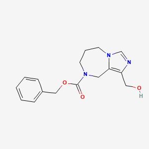 molecular formula C16H19N3O3 B1449054 苄基 1-(羟甲基)-6,7-二氢-5H-咪唑并[1,5-A][1,4]二氮杂卓-8(9H)-羧酸酯 CAS No. 1422343-93-8