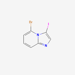 molecular formula C7H4BrIN2 B1449065 5-Bromo-3-iodo-imidazo[1,2-a]pyridine CAS No. 1823380-39-7