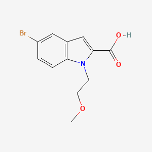 molecular formula C12H12BrNO3 B1449080 5-溴-1-(2-甲氧基乙基)-1H-吲哚-2-羧酸 CAS No. 2206821-11-4