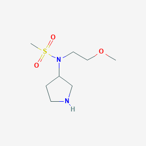 molecular formula C8H18N2O3S B1449082 N-(2-Methoxyethyl)-N-pyrrolidin-3-yl-methanesulfonamide CAS No. 1620590-13-7