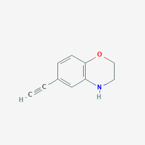 molecular formula C10H9NO B1449095 6-乙炔基-3,4-二氢-2H-1,4-苯并噁嗪 CAS No. 627870-75-1
