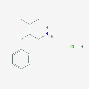 molecular formula C12H20ClN B1449101 [2-(Aminomethyl)-3-methylbutyl]benzene hydrochloride CAS No. 1797555-17-9