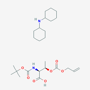 molecular formula C25H44N2O7 B1449103 Boc-l-苏氨酸(Alloc)-oh dcha CAS No. 147348-94-5