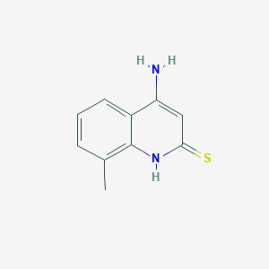molecular formula C10H10N2S B1449105 4-Amino-8-methylquinoline-2-thiol CAS No. 360078-60-0
